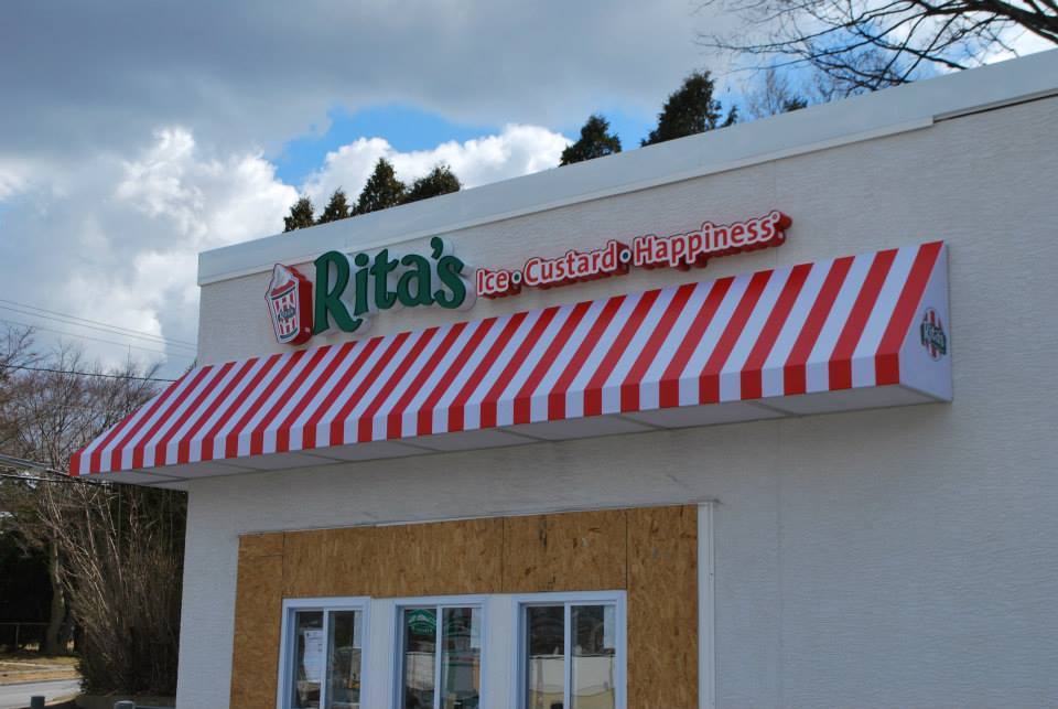 Rita's Italian Ice franchise awning.